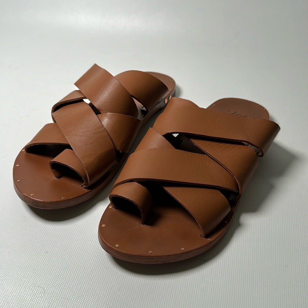 Beek Weaver Leather Slide Sandals - sz 9 - Picture 3 of 7